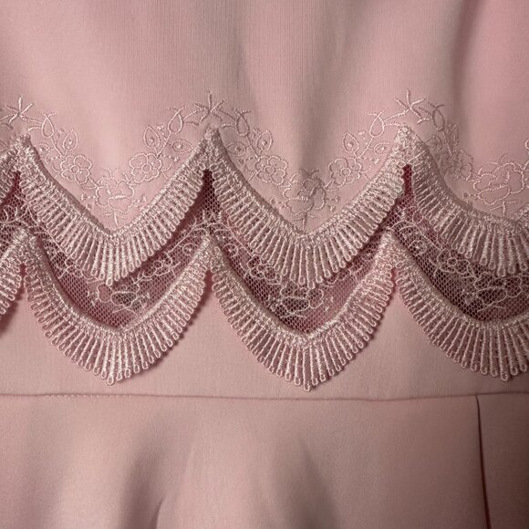 New Ted Baker London Rehanna Embroidered Cap Sleeve Skater Dress pink Size 8 - Picture 3 of 9